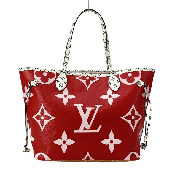 Auth LOUIS VUITTON Neverfull MM M44567 Rouge Giant Monogram AR1169 Tote Bag - Picture 1 of 16